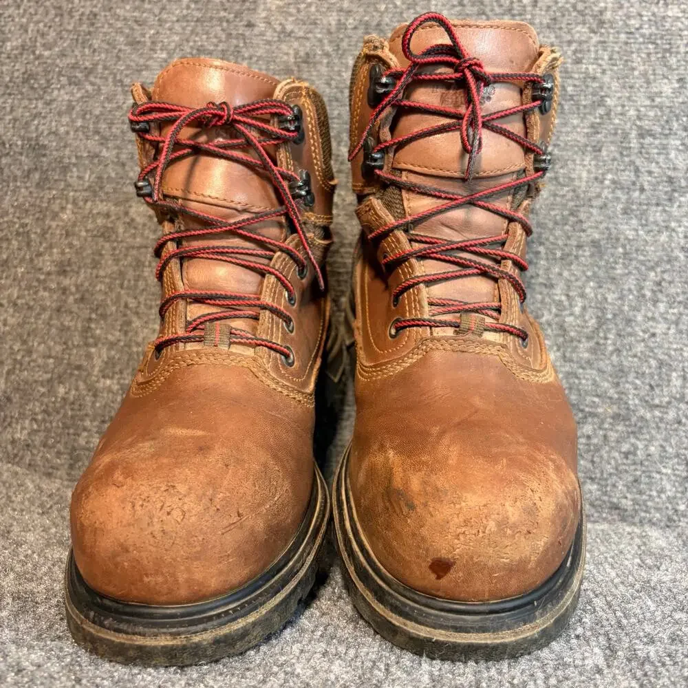 Red Wing Waterproof Brown Leather Safety Toe Work Boots Womens Size 8.5 B